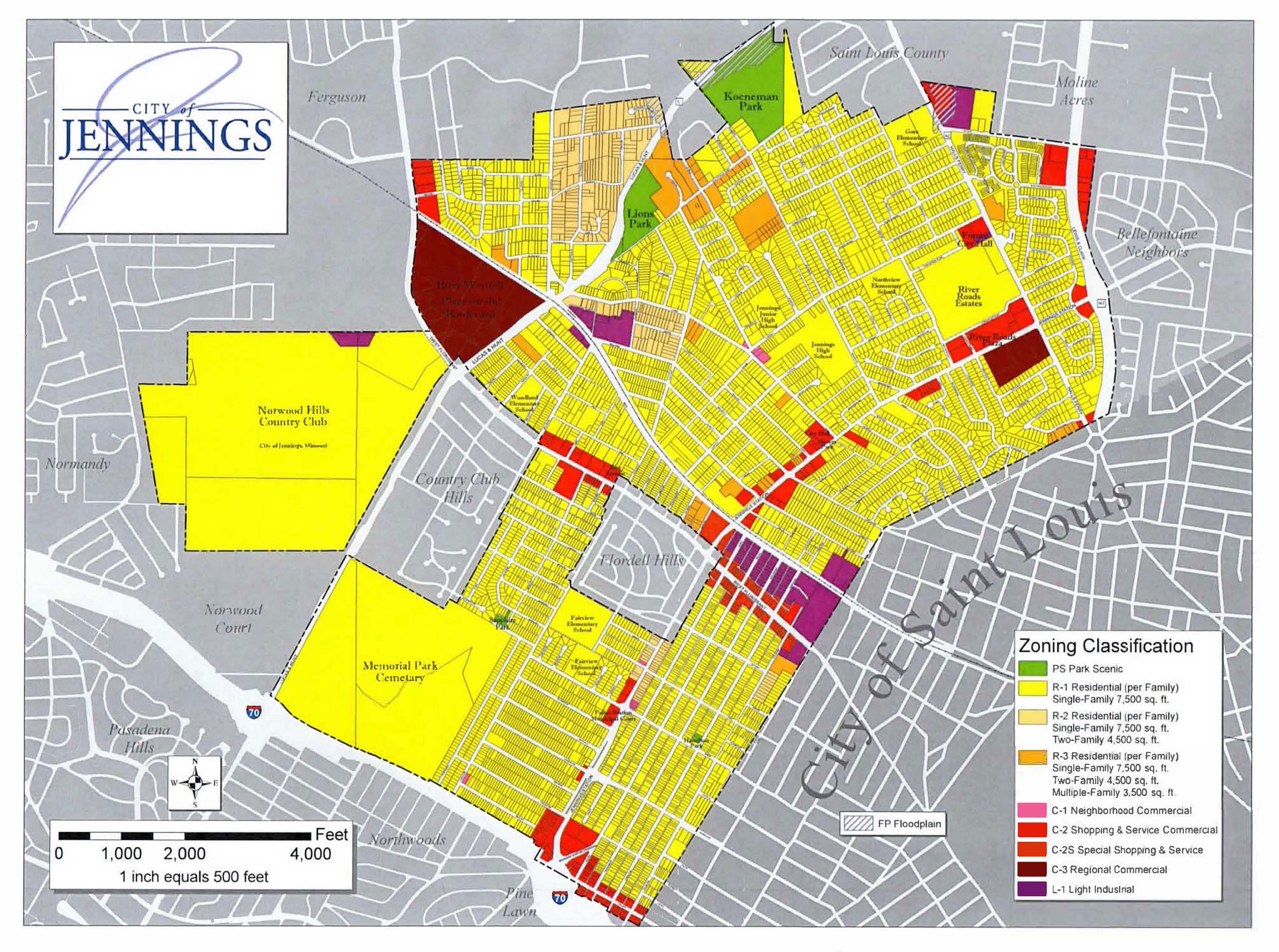 City of Jennings - Zoning Map